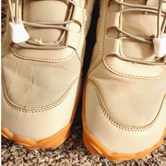 Barefoot Minimalist Boots Size 39 (8-8.5) Cream Orange Sole Wide Toe Box - Picture 6 of 9